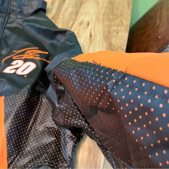 Chase Authentics NASCAR Home Depot Tony Stewart Faux Leather Jacket Mens Large - Picture 10 of 16